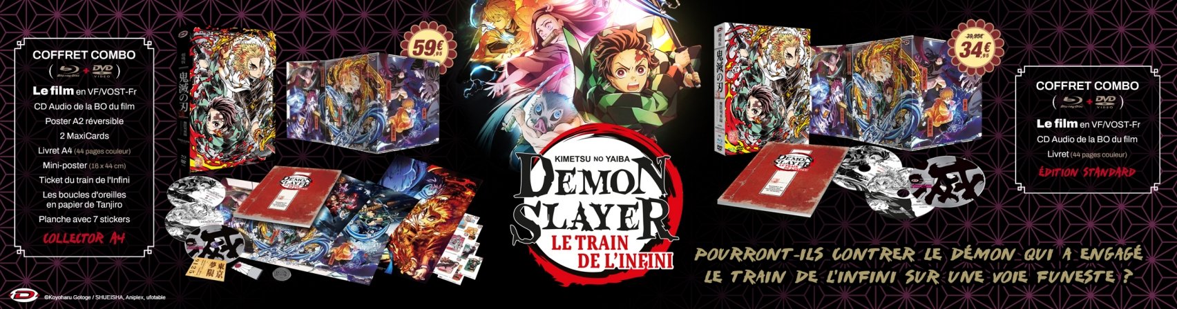 Nouveaut : Demon Slayer Le train de l'infini en coffret combo