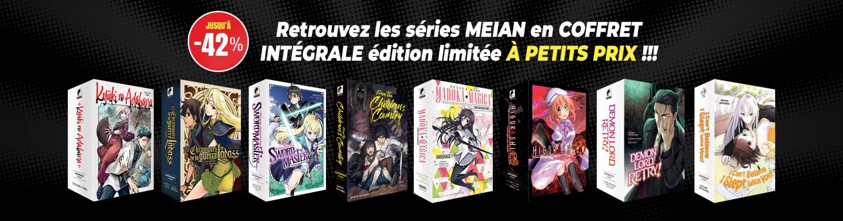 Nouveaut� : Les s�ries courtes Meian en coffret int�grale � petits prix