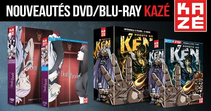 Nouveauts Kaz : Death Parade et Hokuto no Ken (Films + OAV)