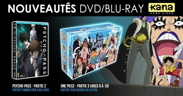 Nouveauts Kana : One Piece Partie 3 et Psycho-Pass Partie 2