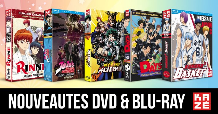 Nouveauts Kaz : Jojo's bizarre adventure, Days Unis par le football, Kuroko's Basket, My Hero Academia et Rinne