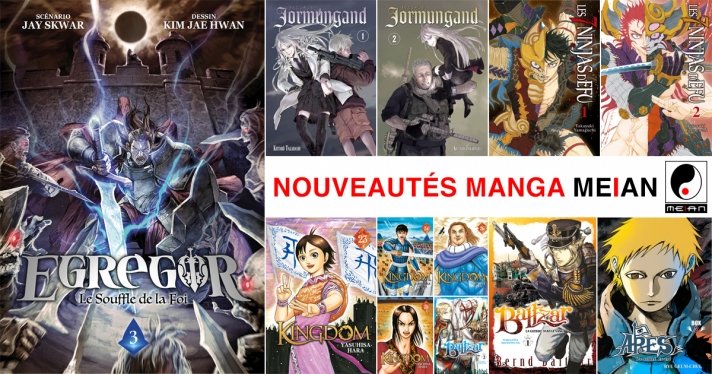 Nouveauts Manga de l'diteur Meian du mois d'aot 2019