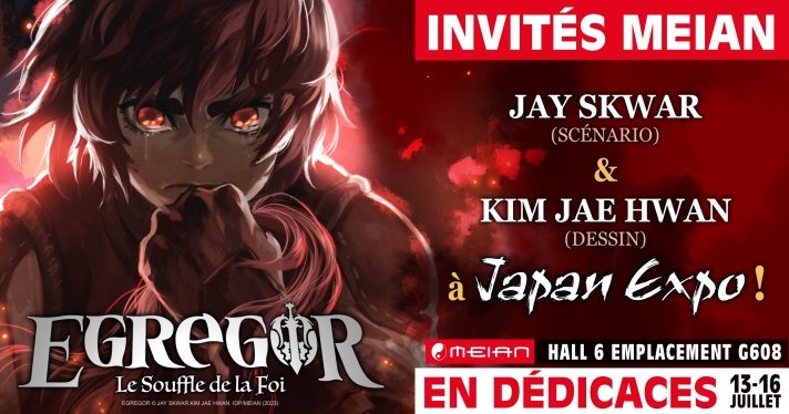 Les auteurs d'Egregor, Jay Skwar et Kim Jae Hwan, seront prsents  Japan Expo 2023 !