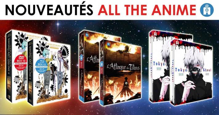 Nouveauts DVD & Blu-Ray @Anime : Sword Art Online 2, L'Attaque des Titans, Tokyo Ghoul