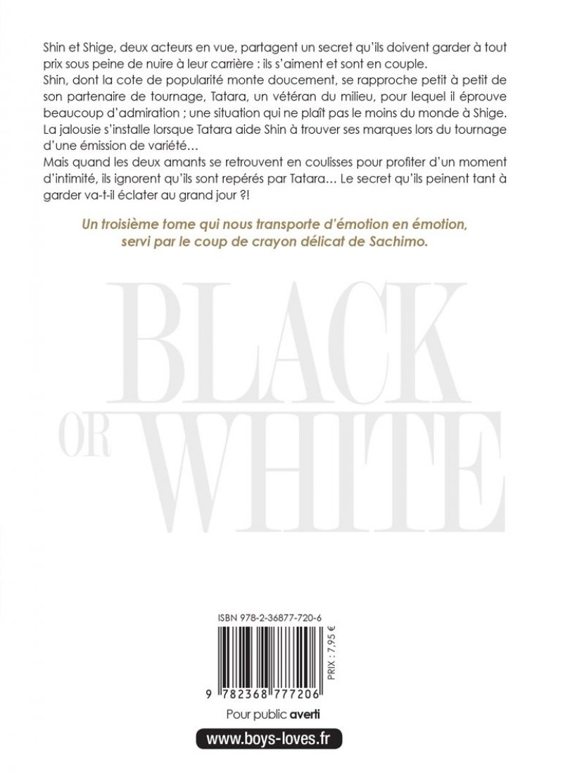 IMAGE 2 : Black or White - Tome 03 - Livre (Manga) - Yaoi - Hana Collection