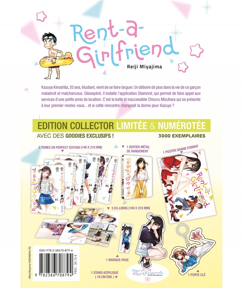 IMAGE 2 : Rent-A-Girlfriend - Partie 1 - Coffret �dition limit�e num�rot� (tomes 1 � 5)