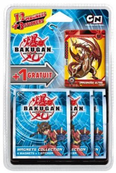 image : Cartes  collectionner (12 Magnets + 1 gratuit + 3 Stickers) - Bakugan