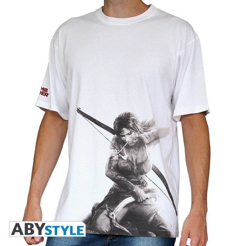 Visuel 1 : Tee Shirt - Lara Croft - Tomb Raider - Homme - Blanc - ABYstyle