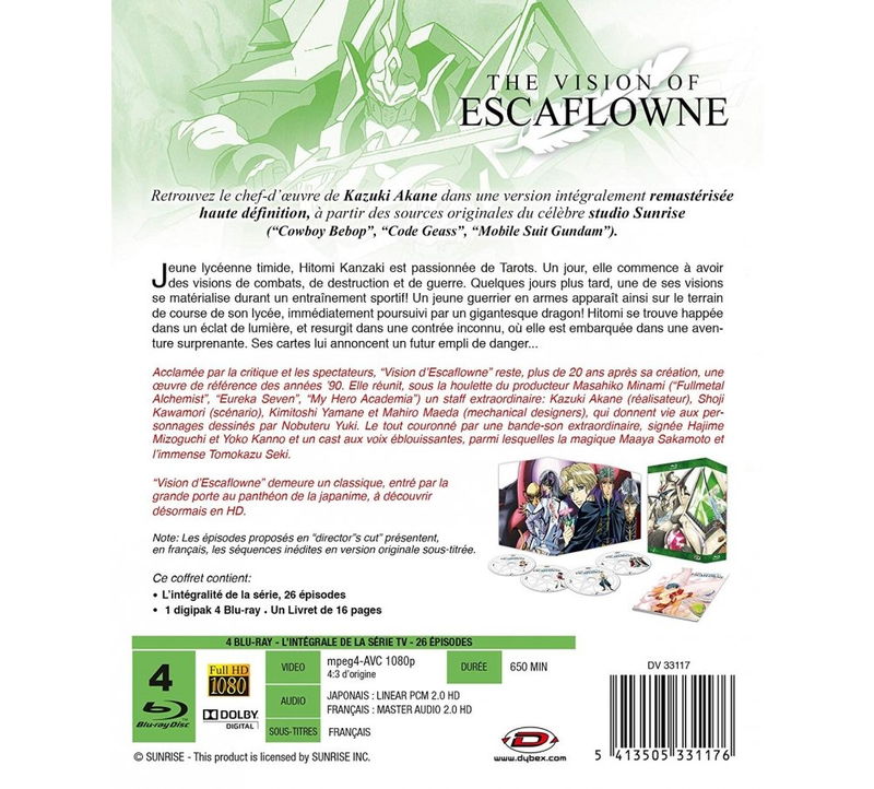 IMAGE 3 : The Vision of Escaflowne - Intgrale - Edition Collector limite - Coffret Blu-ray + livret