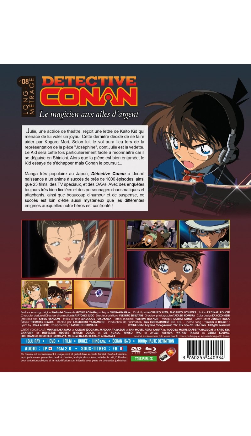 IMAGE 2 : Dtective Conan - Film 08 : Le magicien aux ailes d'argent - Combo Blu-ray + DVD