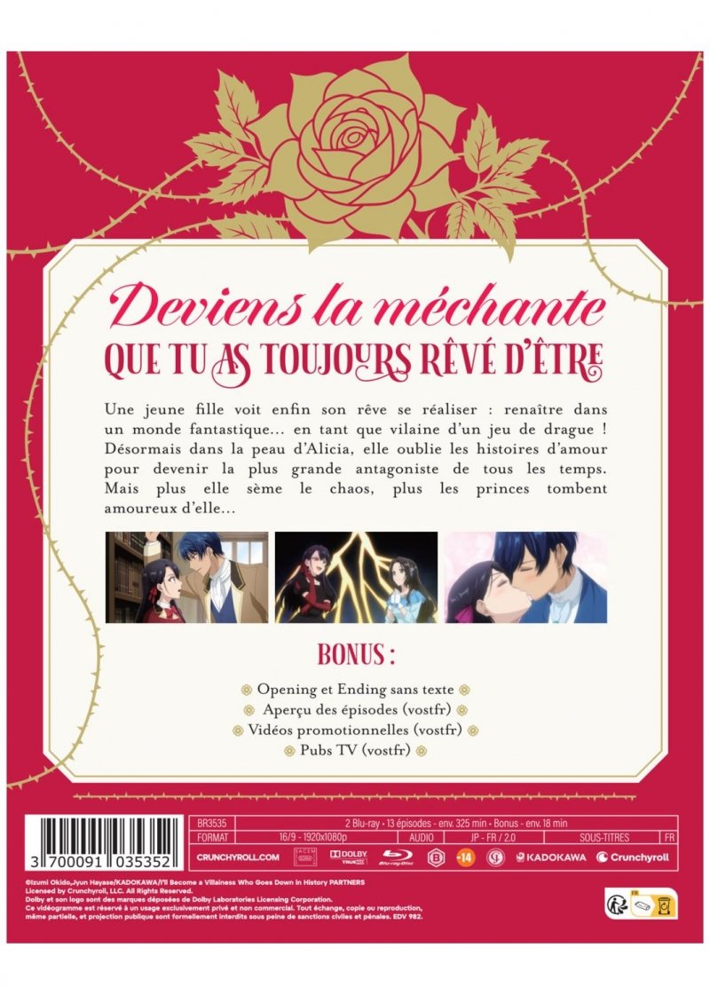 IMAGE 3 : I'll Become a Villainess Who Goes Down in History - Blu-ray