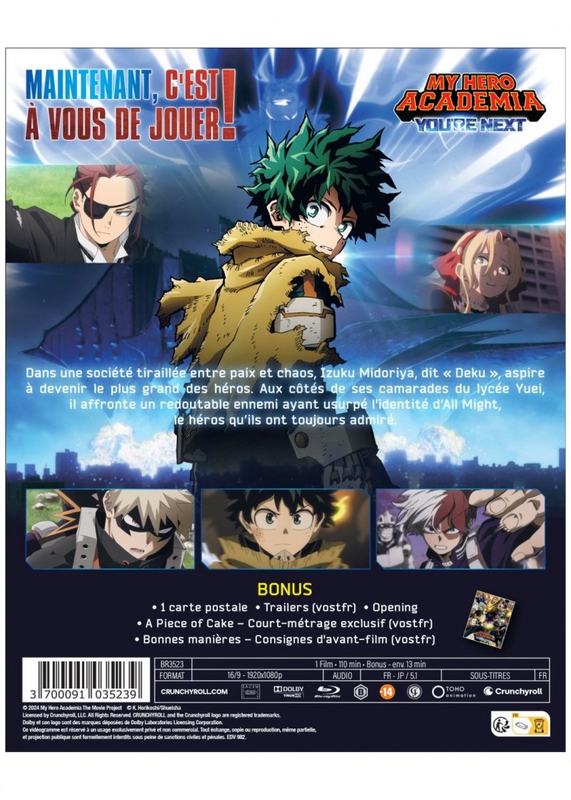 IMAGE 3 : My Hero Academia: You're Next - Film - Blu-ray